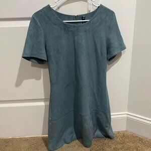 Design Lab Blue Suede Mini Dress Size M